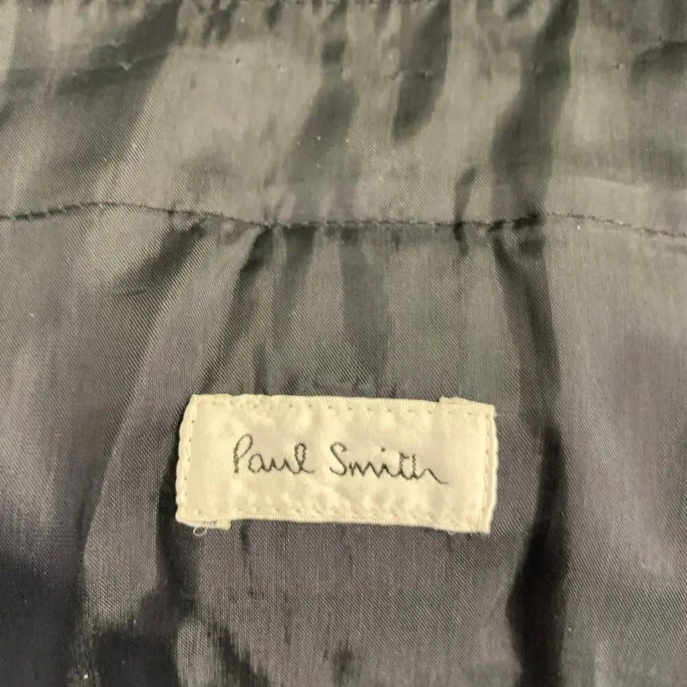PAUL SMITH Size 38 Black Cotton Blend Single Breasted Sport Coat
